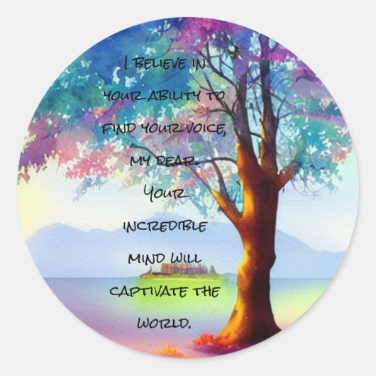 Autismus - Empowerment - Fantasie Runder Aufkleber (Vorderseite)