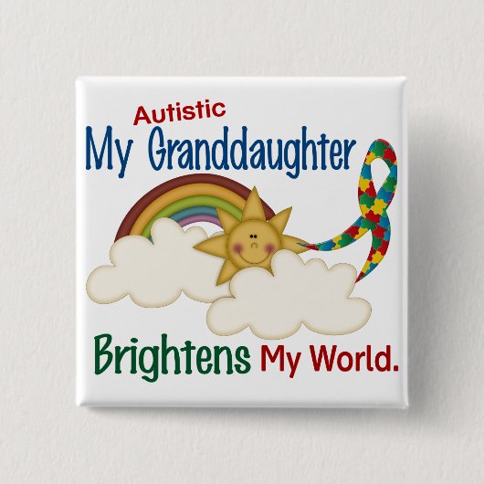 Autismus ERHELLT MEINE WELT1 Enkelin Button (Vorderseite)