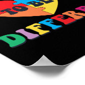 Autismus Es ist in Ordnung, ein anderes Herz-Kind- Poster (Ecke)