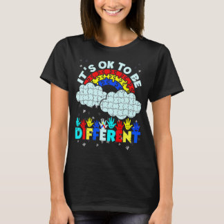 Autismus Es Ist Okay Anders Lächelnde Hände Und Re T-Shirt