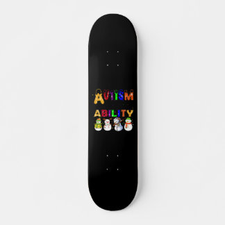 Autismus Fähigkeit Snowmans Autismus Bewusstsein Skateboard