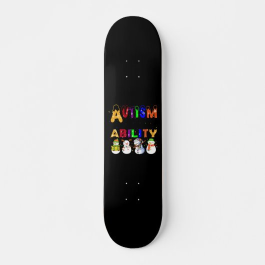 Autismus Fähigkeit Snowmans Autismus Bewusstsein Skateboard (Vorne)
