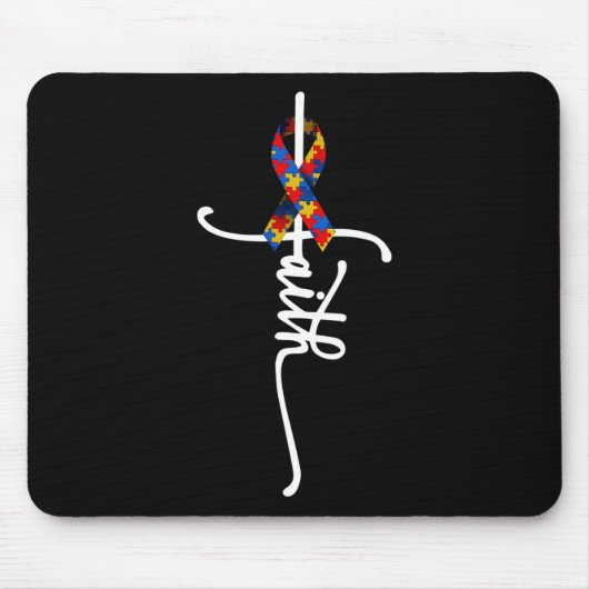 Autismus Faith Cross Autismus Autistic Gifts Autis Mousepad (Vorne)