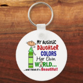 Autismus FARBEN IHRE EIGENE WELTTochter Schlüsselanhänger (Vorderseite)