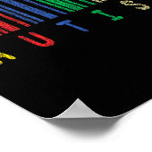 Autismus Farbenfrohe Barcode Unterstützung Autisti Poster (Ecke)