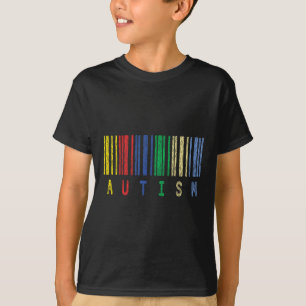 Autismus Farbenfrohe Barcode Unterstützung Autisti T-Shirt