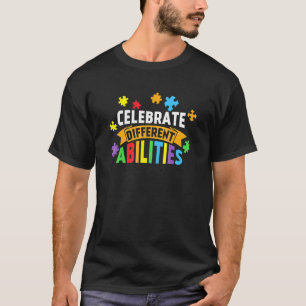 Autismus Feiere Unterschiede Neurodiversität Regen T-Shirt
