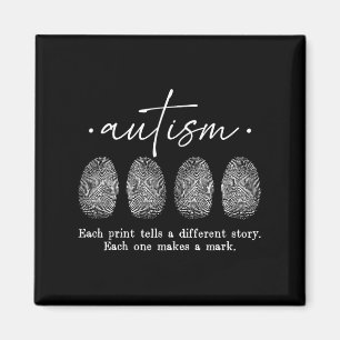 Autismus Fingerabdruck jeder Print erzählt eine an Magnet