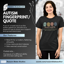 Autismus Fingerabdruck Zitat Damen Tri-Blend-Shirt