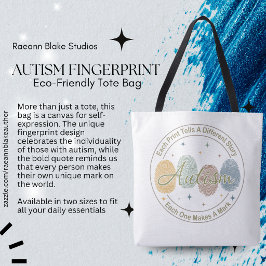 Autismus Fingerabdruck/Zitat-Tasche Tasche
