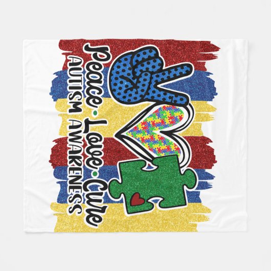 Autismus - Fleece Blanket, 50"x60" (Vorderseite (Horizontal))