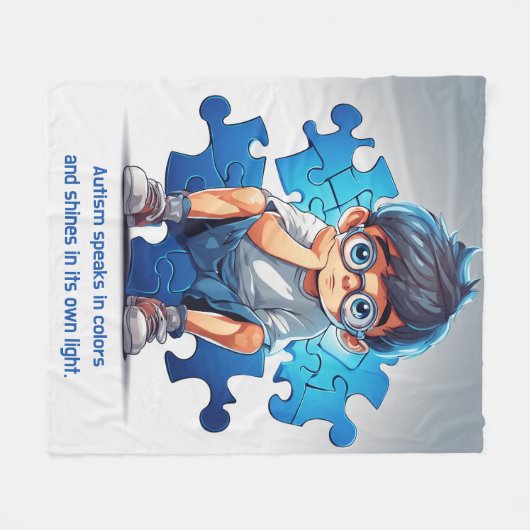 Autismus- Fleecedecke (Vorderseite (Horizontal))