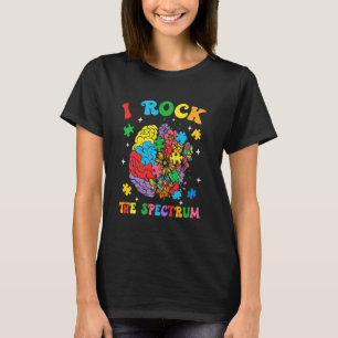 Autismus Florales Gehirn I Rock The Spectrum Bewus T-Shirt
