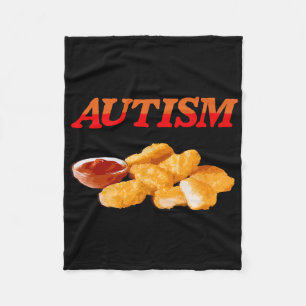 Autismus Food Lover Chicken Nugget Feinschmecker Fleecedecke