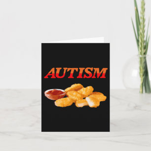Autismus Food Lover Chicken Nugget Feinschmecker Karte