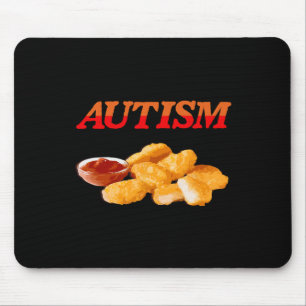 Autismus Food Lover Chicken Nugget Feinschmecker Mousepad