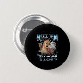 Autismus Funny Rizz Em mit dem Tism Meme Autistic Button (Vorne & Hinten)