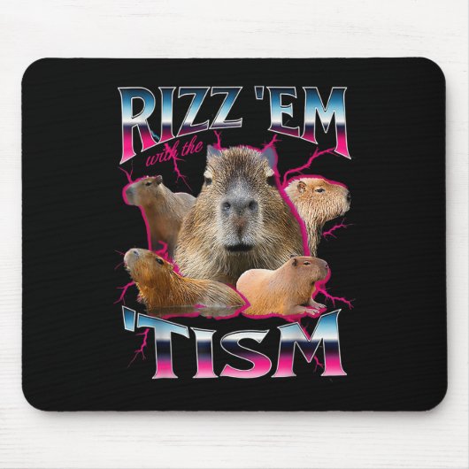 Autismus Funny Rizz Em mit dem Tism Meme Autistic Mousepad (Vorne)