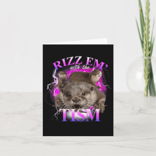 Autismus Funny Rizz Em mit dem Tismus Meme Autisti Karte
