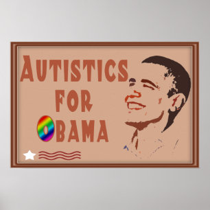 Autismus für Obama-Poster Poster