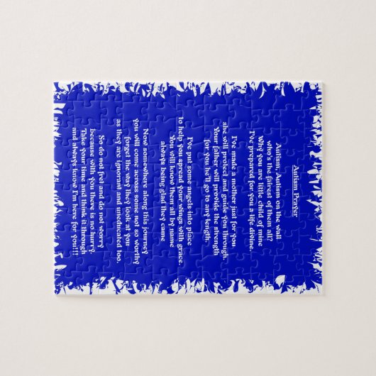 Autismus-Gebets-Blau Puzzle (Horizontal)
