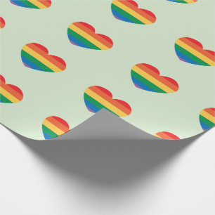 Autismus Geburtstag Bunte Regenbogenherzen Nahtlos Geschenkpapier