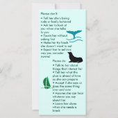 Autismus Gemeinsam Girl Flat Card (Rückseite)