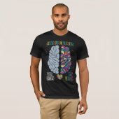 Autismus Genius Herz Autistisches farbiges Gehirn T-Shirt (Vorne ganz)