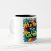 Autismus Genius Zweifarbige Tasse (Vorderseite Links)