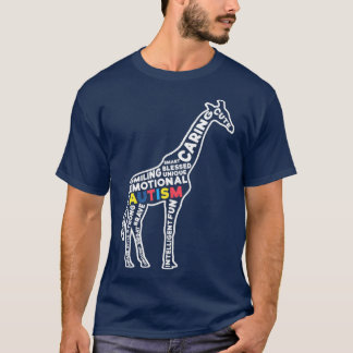 Autismus Giraffe Unterstützung der Sensibilisierun T-Shirt