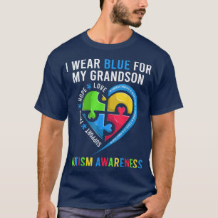 Autismus Grandson Grandpa Oma s, Fun Autismus Awar T-Shirt