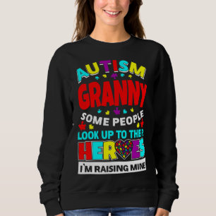 Autismus Granny Leute schauen ihre Helden auf und Sweatshirt