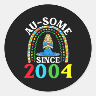 Autismus Großartig Ausome Seit 2004 Alles Gute zum Runder Aufkleber
