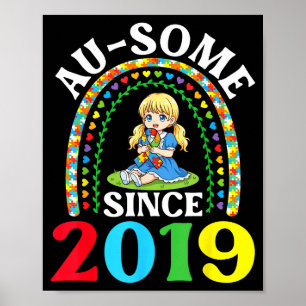 Autismus Großartig Ausome Seit 2019 Bewusstsein 7. Poster
