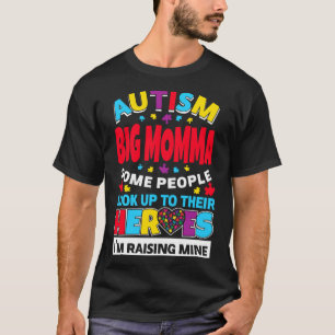 Autismus Große Momma Leute schauen nach oben ihre T-Shirt
