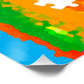 Autismus-Hai 28 x 14" Poster (Ecke)