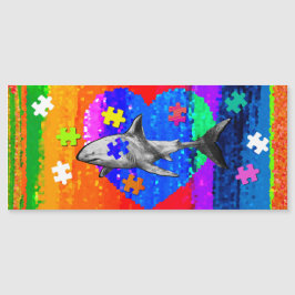 Autismus-Hai 4 x 9" Auto-Magnet Magnetkarte