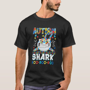 Autismus-Hai-Sonnenbrille-Puzzleteile Autismus-Bew T-Shirt