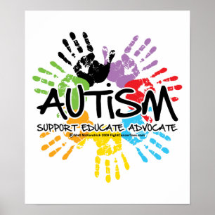 Autismus Handprint Poster