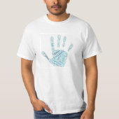 Autismus handprint T-Stück T-Shirt (Vorderseite)