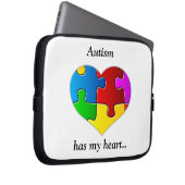 Autismus hat mein Herz….Fall/Hülse Laptopschutzhülle (Vorne Rechts)