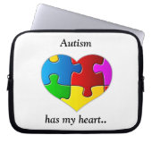 Autismus hat mein Herz….Fall/Hülse Laptopschutzhülle (Vorderseite)
