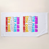 Autismus hat mein Herz gefangen Strandtuch (Vorderseite)