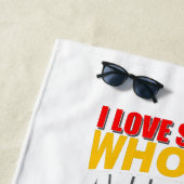 Autismus hat mein Herz gefangen Strandtuch (Beispiel)