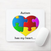 Autismus hat meine HerzMausunterlage… Mousepad (Mit Mouse)