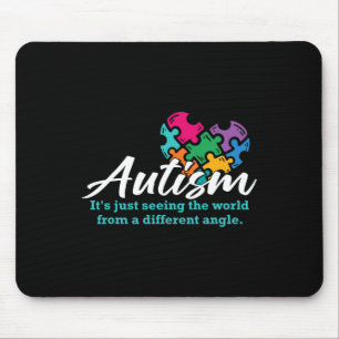 Autismus-Herz-Puzzle-Bewusstsein Autistischer Supp Mousepad