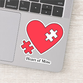 Autismus Herz Puzzle Mama Laptop Cutout Vinyl Aufkleber