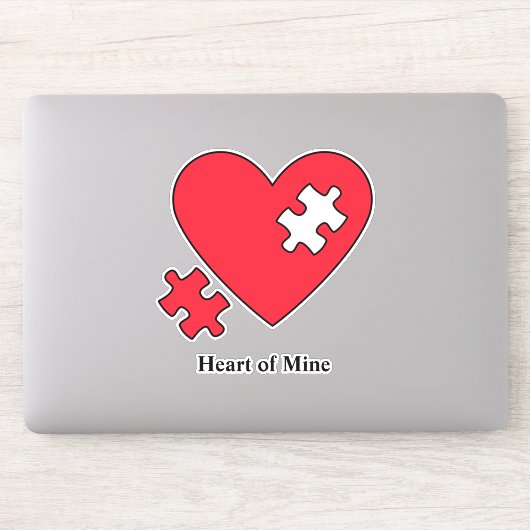 Autismus Herz Puzzle Mama Laptop Cutout Vinyl Aufkleber (Computer)