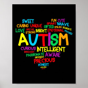 Autismus Herzautismus Aufklärung Proud Autismus Ma Poster