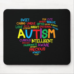 Autismus Herzautismus Aufklärung stolz Autismus Ma Mousepad